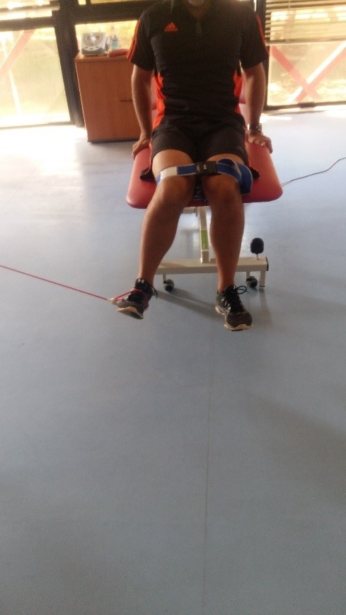 Figure 8: Seated hip rotation start position