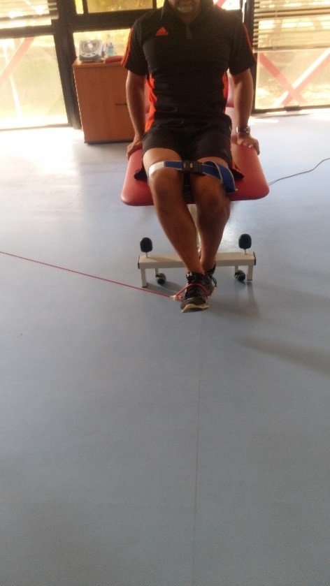 Figure 9: Seated hip rotation finish position